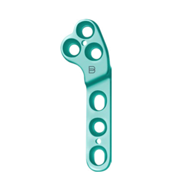 Пластина TPLO "Лист Клевера со ступенькой", левая, с у/с LP-DCP, 3+3 отв D2.0мм,5.5/10х2.0х31мм 08004012