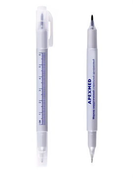 Маркер хирургический стерильный FD, двусторонний, фиолетовый, со стержнями 1,0 мм и 0,5 мм 2077